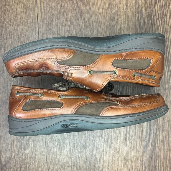 Sebago Tan Leather Boat Shoes - Picture 7 of 10